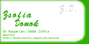 zsofia domok business card
